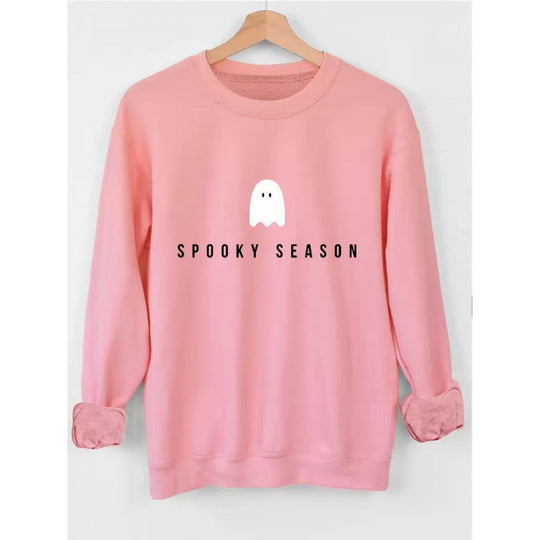 Unisex nan lässiges Halloween Sweatshirt mit Gespenst-Print und Oversize-Schnitt EB