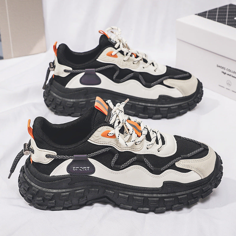 Damen Sportliche Chunky Sneakers mit rutschfester Profilsohle und atmungsaktivem Obermaterial EB