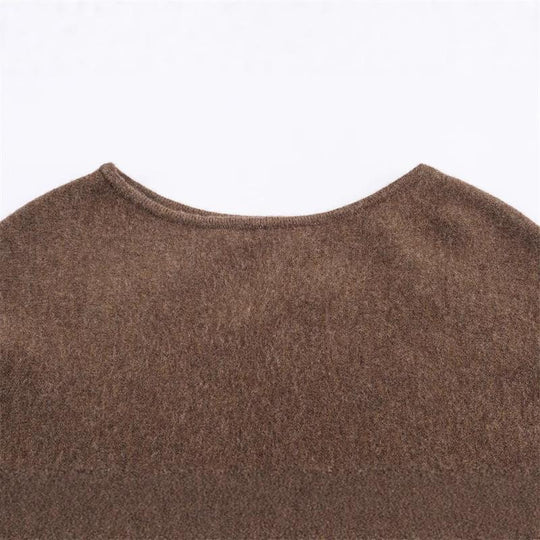 Damen eleganter PONCHO aus hochwertigem Material mit asymmetrischem Schnitt EB