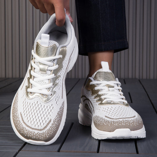 Damen Sportliche Laufschuhe mit atmungsaktiver Mesh-Oberfläche und flexibler Dämpfung EB