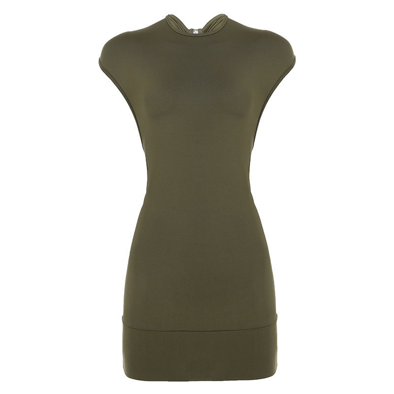 Damen Elegantes Bodycon Kleid mit kurzen Ärmeln und lässiger Passform EB