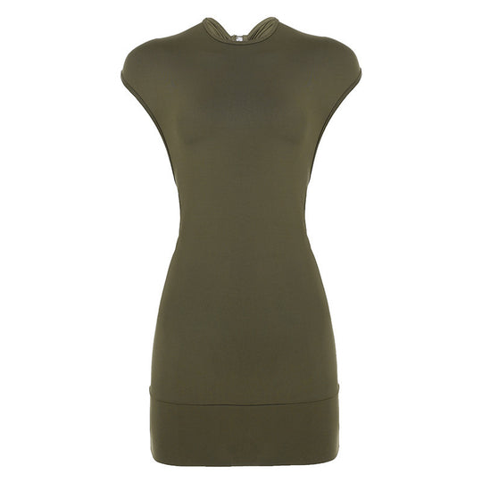 Damen Elegantes Bodycon Kleid mit kurzen Ärmeln und lässiger Passform EB