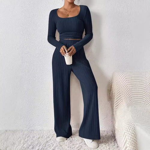 Damen Loungewear-Set mit elegantem strukturiertem Design EB