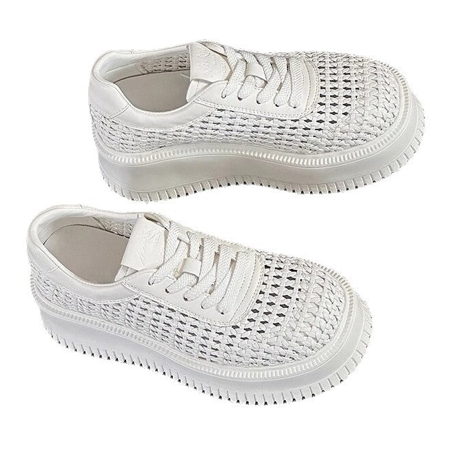 Damen Sportliche Sneaker mit atmungsaktivem Netzdesign und komfortabler Plateau-Sohle EB