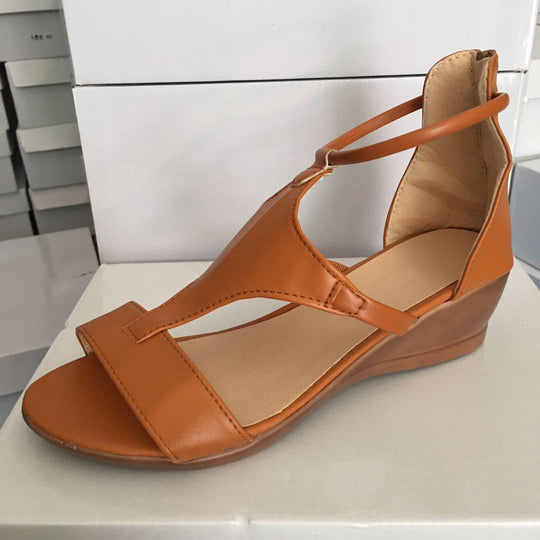 Damen Wedge-Sandalen mit elegantem Schnitt und verstellbarem Riemendesign EB