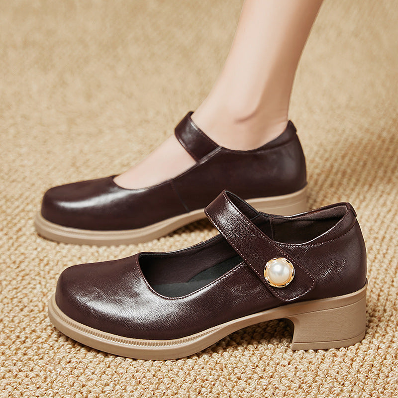 Damen Mary Jane Schuhe mit verstellbarem Riemen und bequemer Sohle EB