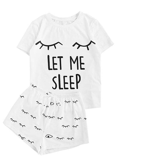 Damen Pyjama-Set mit humorvollem Print und bequemer Passform EB