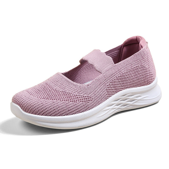 Damen bequeme Sneaker mit elastischen Riemen EB