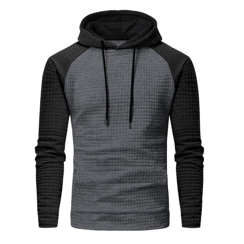 Herren Texturiertes Kapuzen‑Sweatshirt mit Waffelstruktur und Raglanärmeln EB