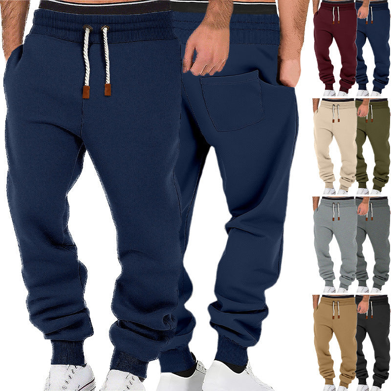 Herren nan komfortable Jogginghose aus hochwertiger Baumwollmischung mit elastischem Bund Kordelzug und Bündchen EB