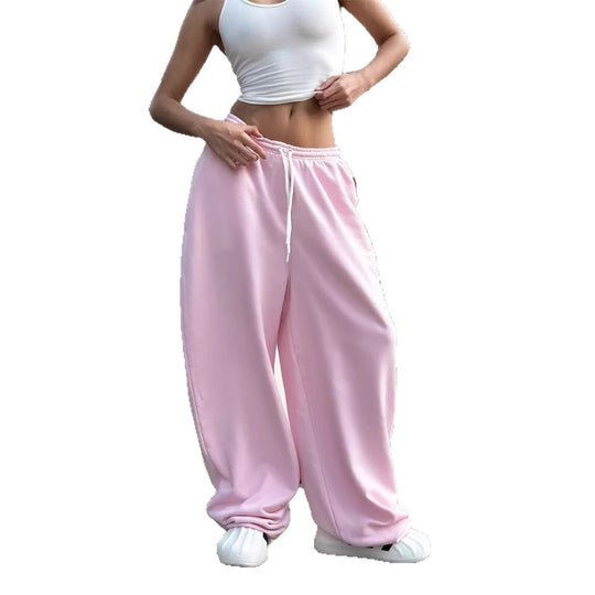 Damen nan oversized Sweathose mit breitem Bund und Kordelzug EB