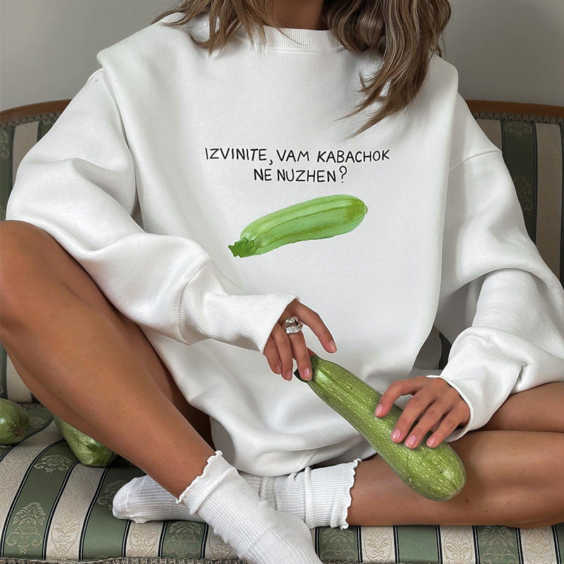 Damen Sweatshirt mit modernem Druckdesign EB