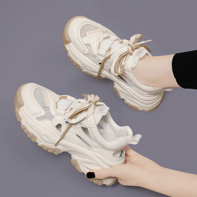 Damen Sportliche Chunky Sneakers mit atmungsaktiver Mesh-Oberfläche EB