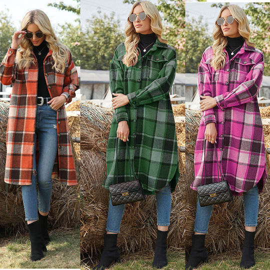 Damen Flanellhemd-Kleid mit Karomuster EB