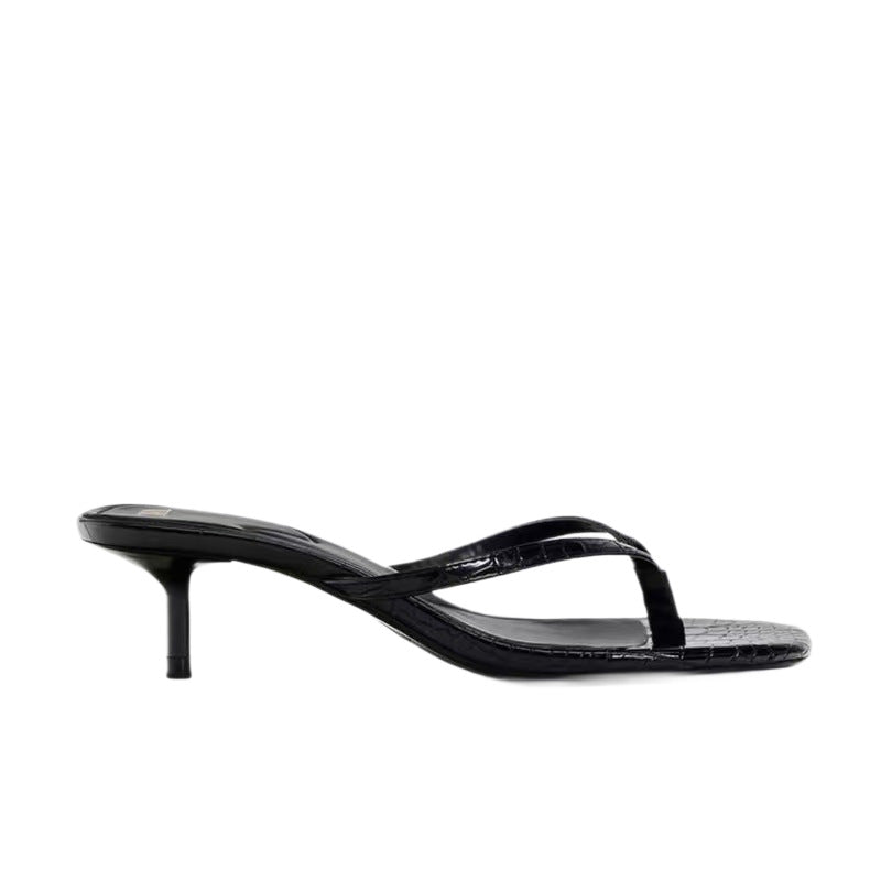 Damen Elegante Riemchen-Sandalen mit Kroko-Prägung EB