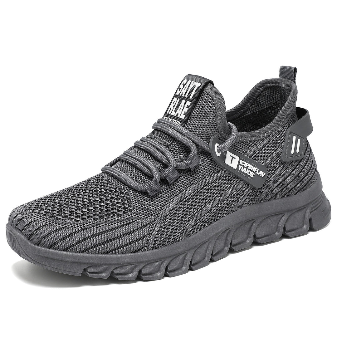 Herren nan atmungsaktiver Strick-Chunky-Sneaker mit elastischem Einstieg, stabiler Dämpfungssohle und Zuglasche EB