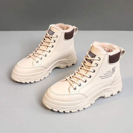Damen gefütterte High-Top Stiefel mit robustem Profil und rutschfester Sohle EB