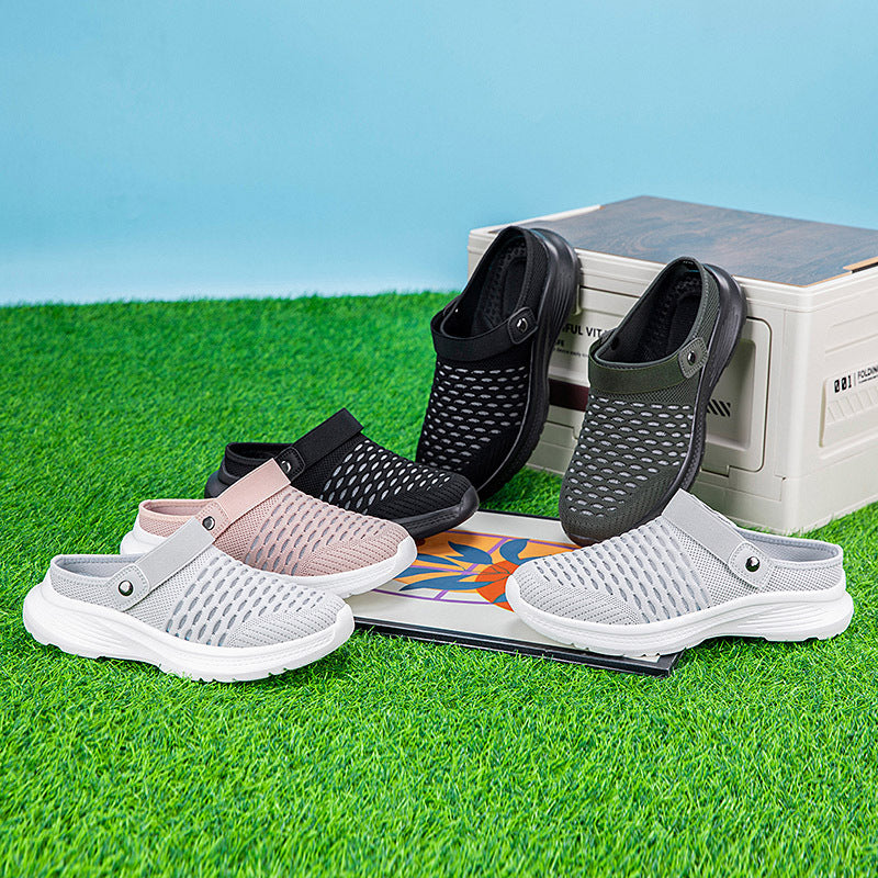 Damen Atmungsaktive Clogs mit elastischem Riemen EB