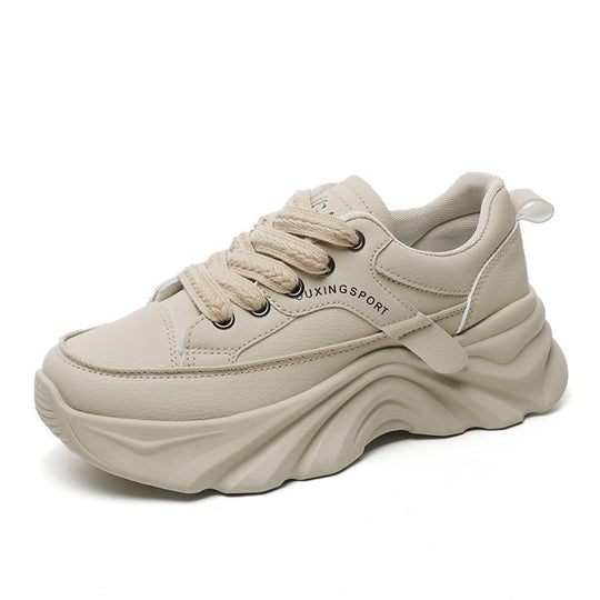 Damen modische Chunky Sneakers mit verstärktem Sohlenprofil und atmungsaktiver Obermaterialstruktur EB