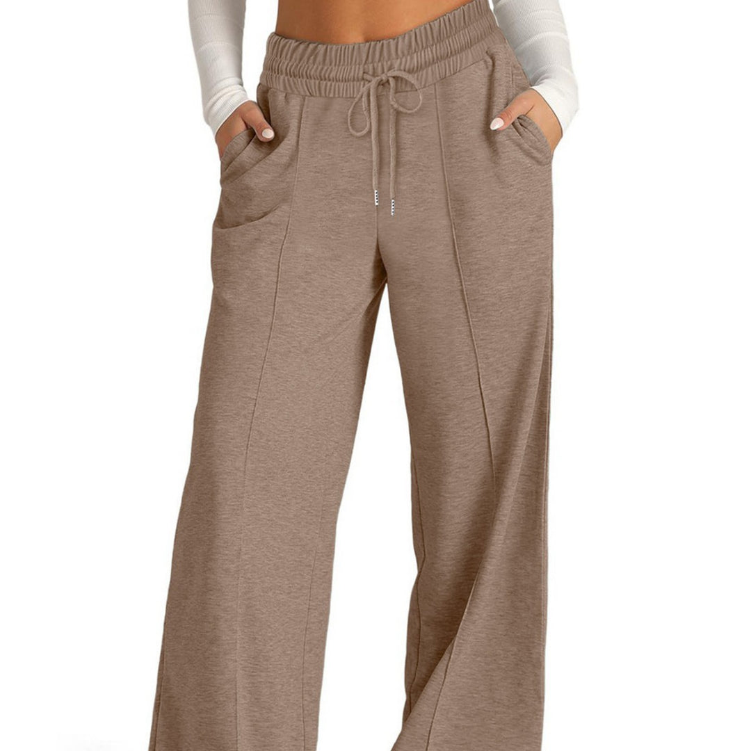 Damen Bequeme weite Freizeithose mit elastischem Bund und praktischen Taschen EB