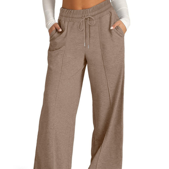 Damen Bequeme weite Freizeithose mit elastischem Bund und praktischen Taschen EB