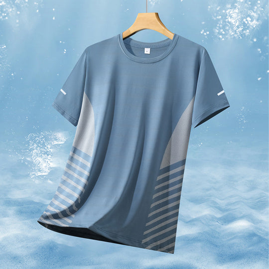 Herren nan atmungsaktives Sportshirt mit Netz-Einsätzen, feuchtigkeitsableitender Funktionsstoff und reflektierenden Streifen EB