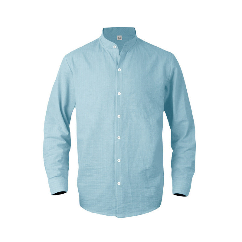 Herren Langarmhemd mit strukturiertem Design und eleganter Knopfleiste EB
