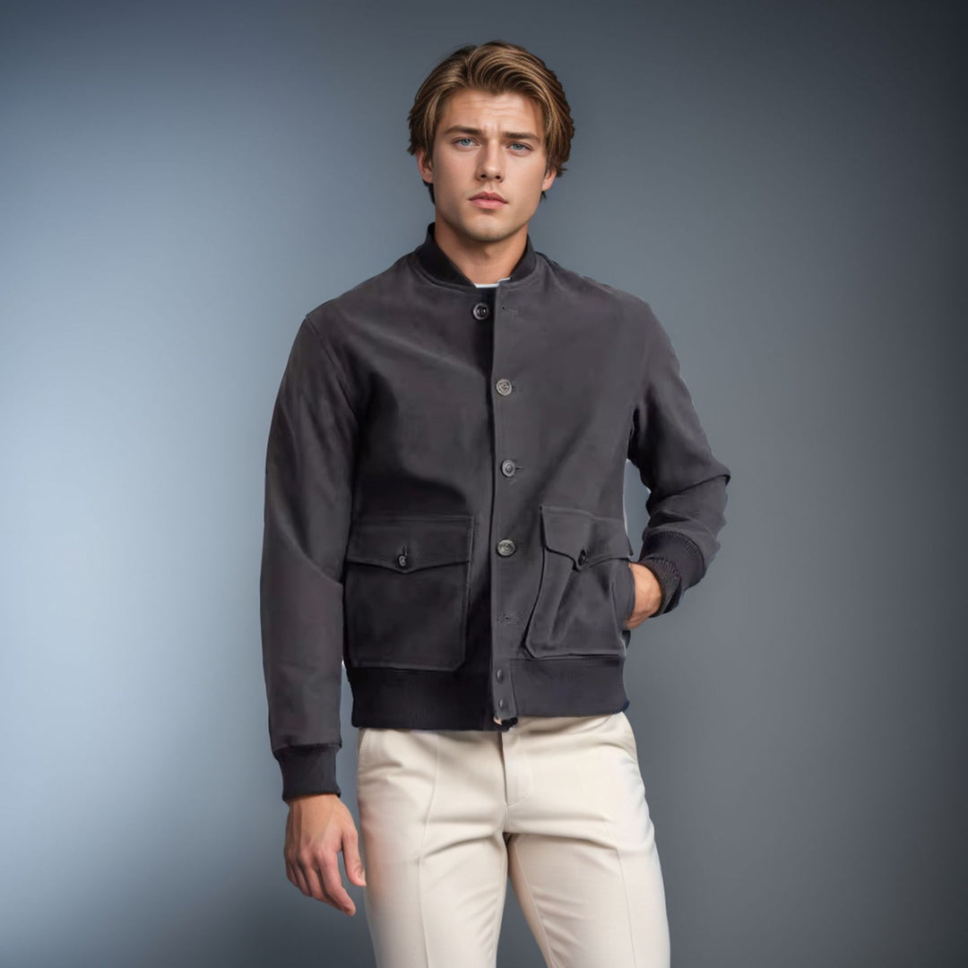 Herren lässige Steppjacke mit praktischen Taschen EB