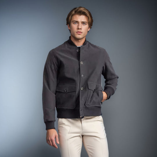 Herren lässige Steppjacke mit praktischen Taschen EB