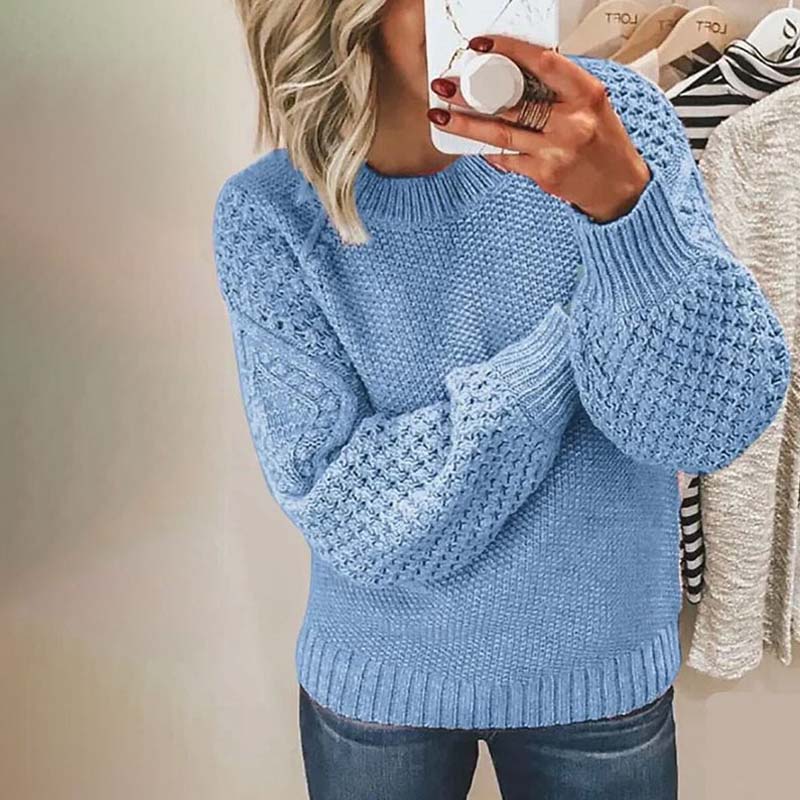 EB | Einfarbiger Strickpullover