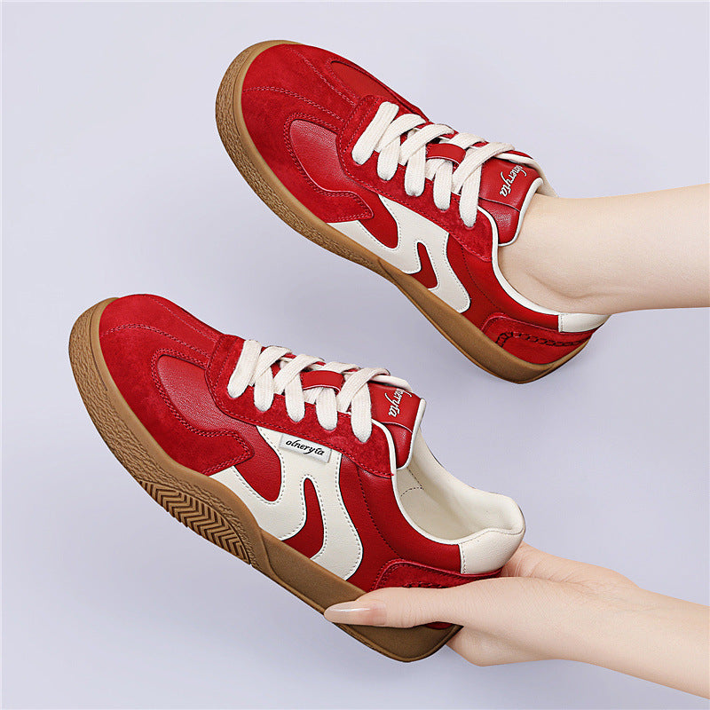 Damen Sportliche Freizeitsneaker mit strapazierfähigem Obermaterial und rutschfester Gummisohle EB