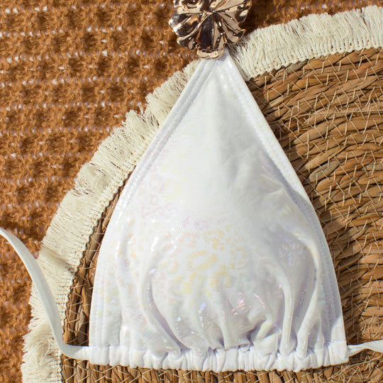 Damen Triangel-Bikini mit glitzernden Verzierungen EB