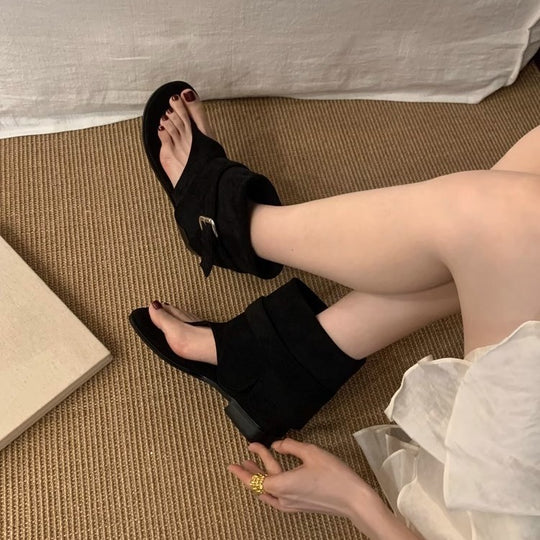 Damen modische Riemchen-Sandalen mit flexibler Sohle EB