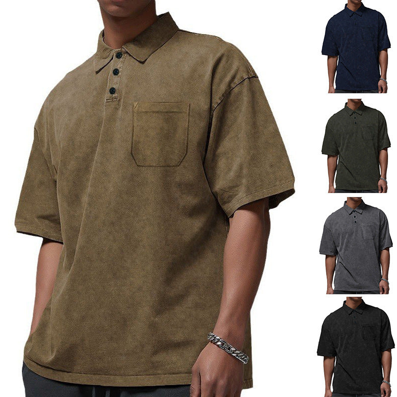 Herren Poloshirt mit strukturiertem Design und praktischer Brusttasche EB