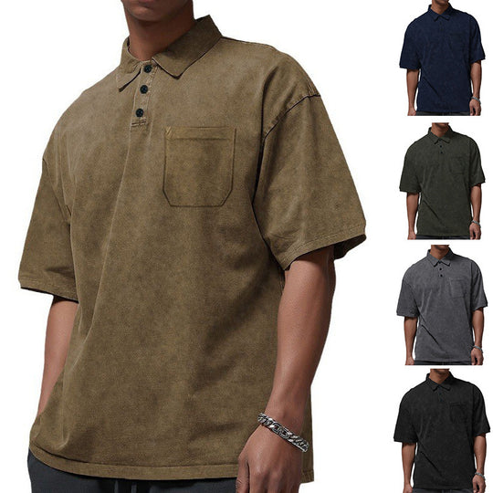 Herren Poloshirt mit strukturiertem Design und praktischer Brusttasche EB