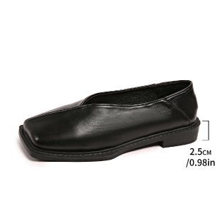 Damen Ballerinas mit eckiger Zehenpartie und rutschfester Sohle EB