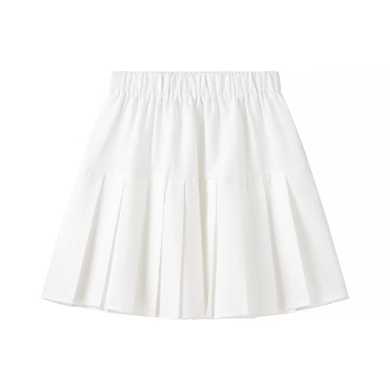 Damen elegantes ärmelloses Kleid mit hohem Kragen und schwingendem Rock EB