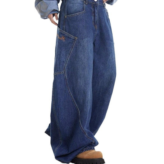 Damen Baggy-Jeans mit weitem Schnitt und praktischen Cargotaschen EB