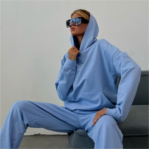 Damen Sportliches Sweatshirt- und Jogginghose-Set EB