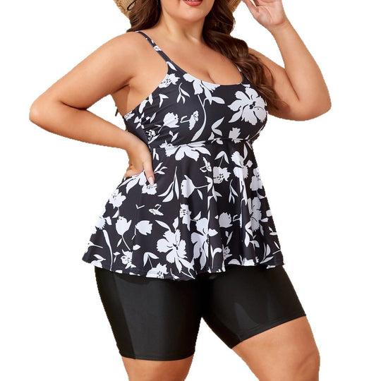 Damen Tankini-Set mit floralem Oberteil und Shorts EB