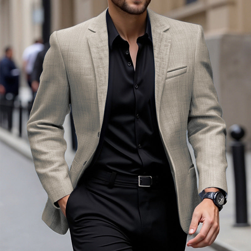 Herren eleganter strukturierten Blazer EB