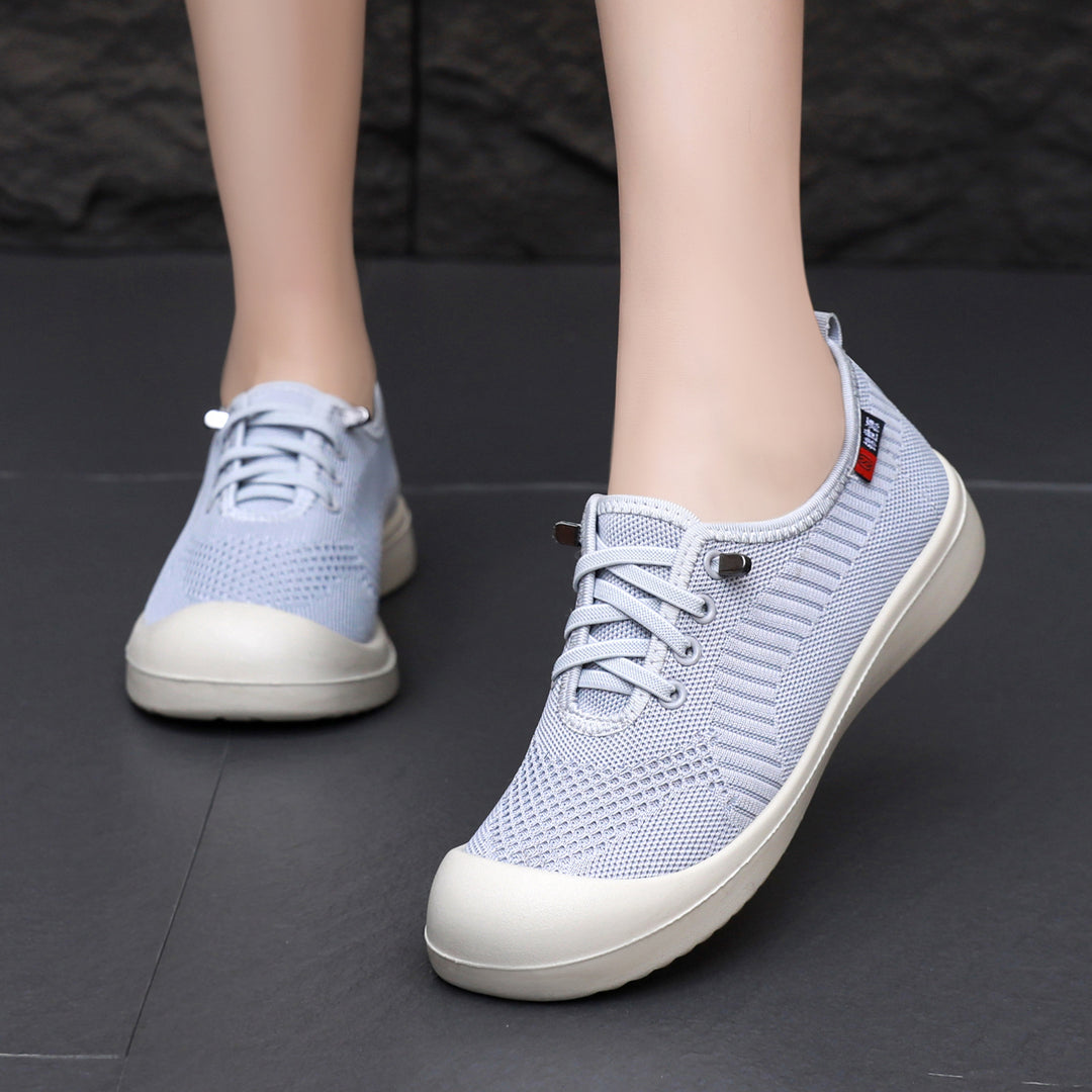 Damen nan leichter atmungsaktiver Strick-Slip-On Freizeitschuh mit stoßdämpfender Leichtlaufsohle EB