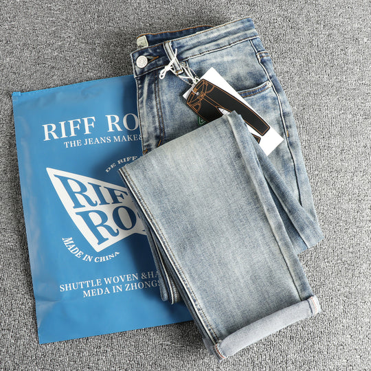 Damen Slim-Fit Jeans mit lässigen Fransen EB