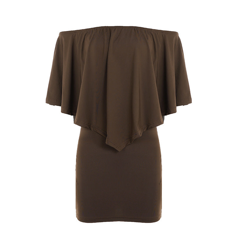Damen Off-Shoulder Minikleid mit voluminösem Oberteil EB
