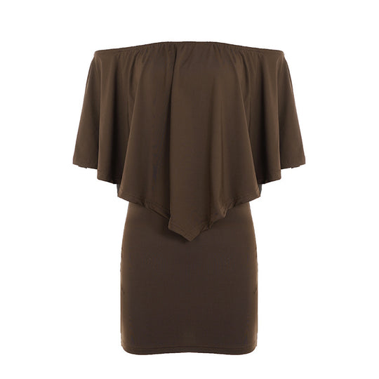 Damen Off-Shoulder Minikleid mit voluminösem Oberteil EB