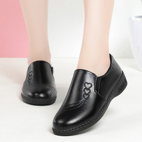 Damen Mokassins mit elastischem Einstieg und modischem Herzdesign EB