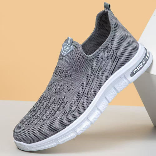 Damen Sportliche Slip-On Sneakers mit atmungsaktiver Oberflächenstruktur EB