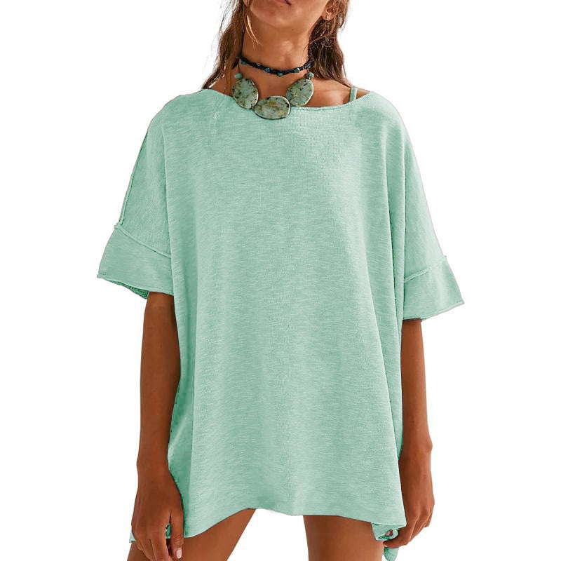 Damen Oversized Relaxed Fit T-Shirt EB