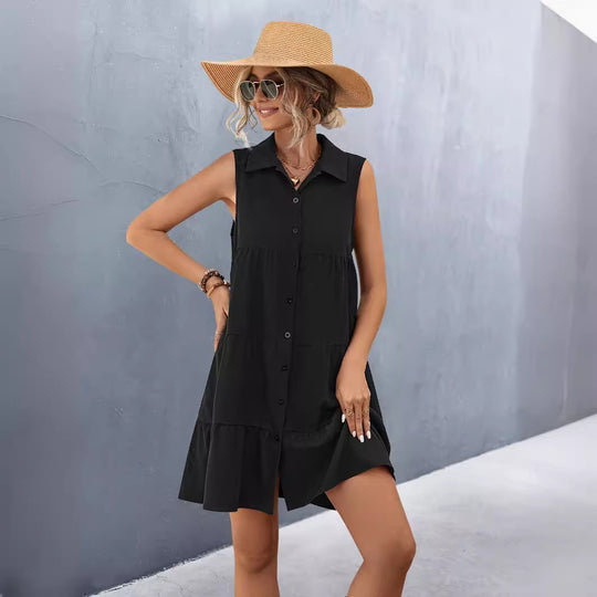 Damen Sommerkleid im lässigen Tierliniendesign EB