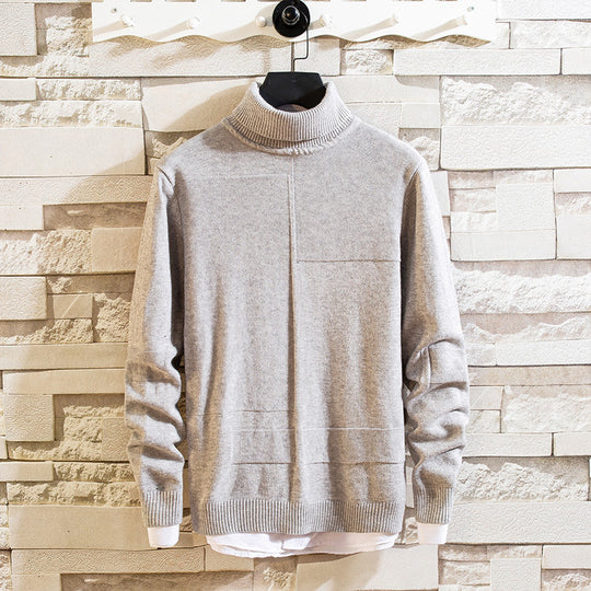 Damen Pullover mit hohem Kragen und Taschen EB
